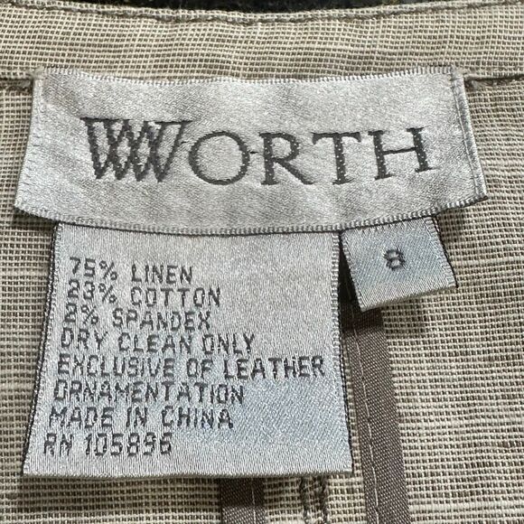 Worth Linen and Leather Blazer - Picture 3 of 3